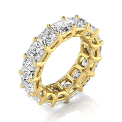 Princess Cut Brilliant Diamond Eternity Band – 11.25 ct in 14K