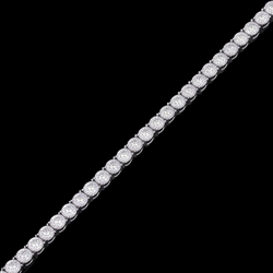 Lab Grown Tennis Necklace 12 Carat White Gold 14K 20 Inch Chain