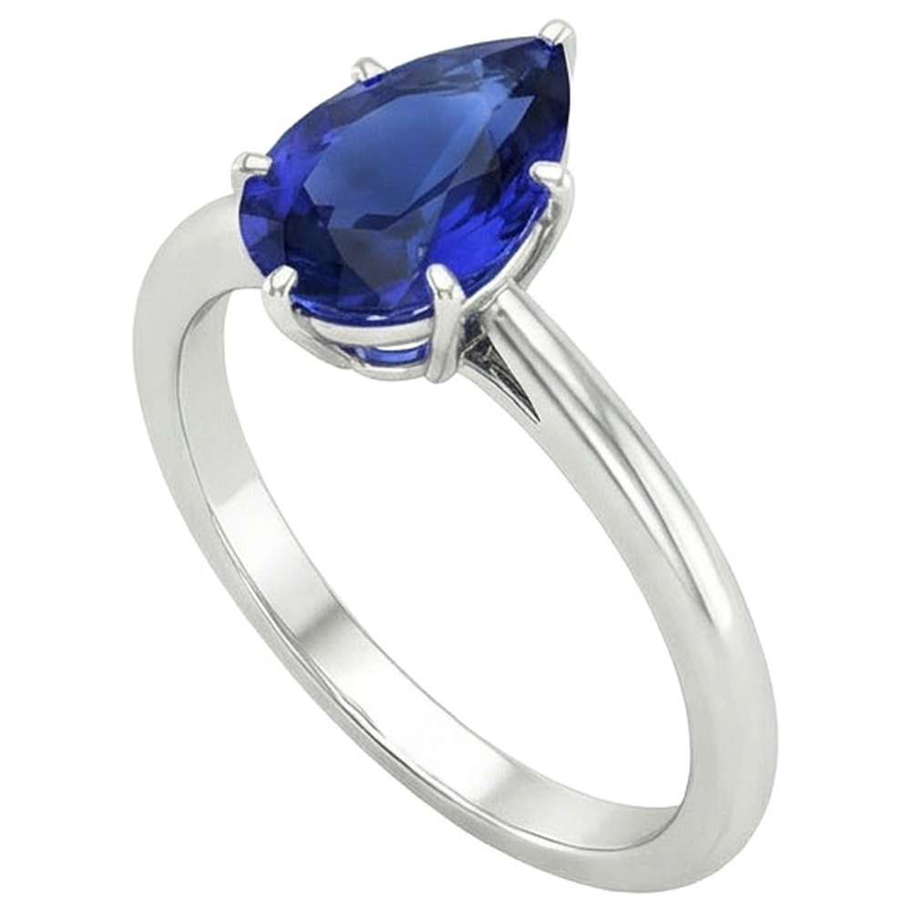 Ladies 4 Carat Oval Sapphire Engagement Ring