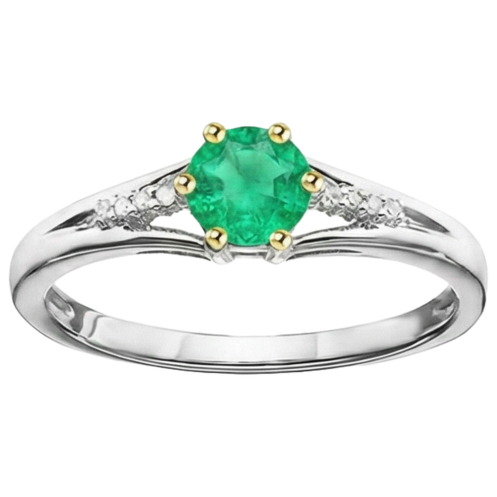 Authentic Colombian Emerald Precious Stone Ring – side view