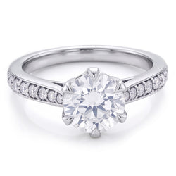 Ladies Gold Wedding Ring 2 Carats Old Mine Cut Real Natural Earth Mined Diamond ( Not Lab Grown ) Jewelry 14K