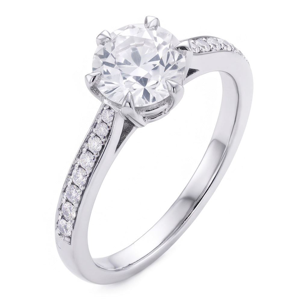 Ladies Gold Wedding Ring 2 Carats Old Mine Cut Real Natural Earth Mined Diamond ( Not Lab Grown ) Jewelry 14K