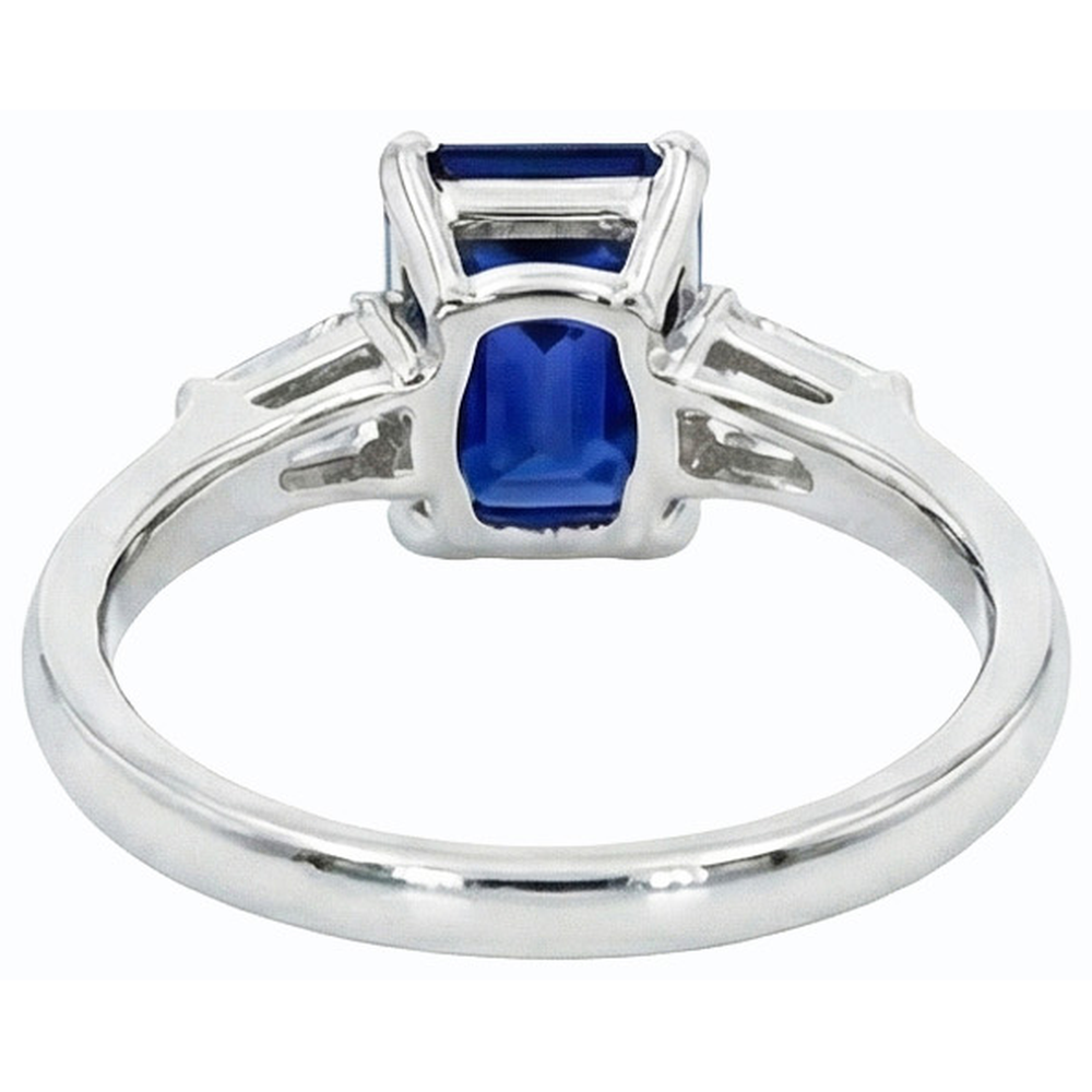 natural emerald sapphire 3ct ring front view