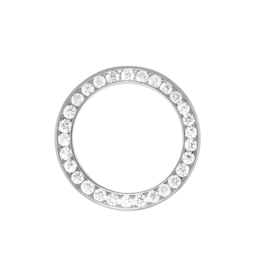 Ladies 31 Mm Round Real Diamond Bezel To Fit Rolex watch 31MM Model 278240 18K White Gold - Watch Bezel-harrychadent.ca