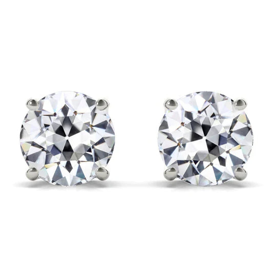 Earth-Mined Diamond Drop Earrings 5 ct 14 Karat White Gold – main view