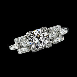 Ladies Anniversary Ring Old Cut Round Natural Diamonds 3.25 Carats Milgrain