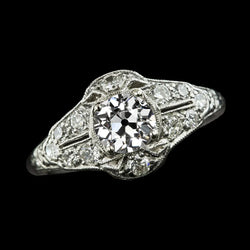 Ladies Anniversary Ring Old Cut Round Real Diamonds 3.25 Carats Gold 14K