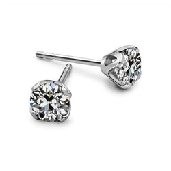 Handcrafted Diamond Drop Earrings 2 ct – 14K White Gold |