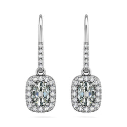 Real Brilliant Diamond Stud Earrings – 14K White Gold 1.50 ct