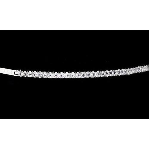 Ladies Genuine Diamond Bracelet 5 Carats F Vs1 White Gold Jewelry