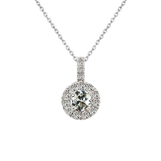 Fine Diamond Halo 2-ct 14K White Gold – main view