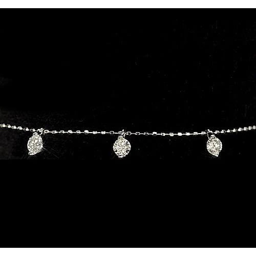 Ladies Natural Diamond Bracelet Prong Set 1.50 Carats White Gold 14K Jewelry