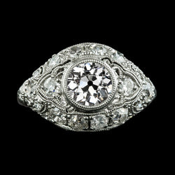 Ladies Old Miner Natural Diamond Bezel Ring Milgrain Antique Style 5.25 Carats