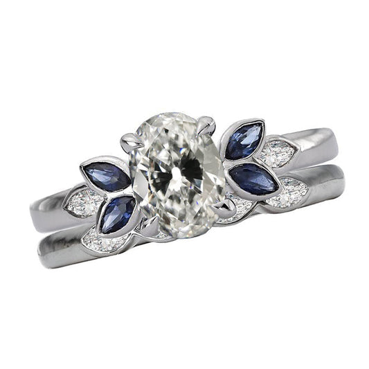 Natural Brilliant Diamond Engagement Ring 2.50 ct 14K White Gold – main view