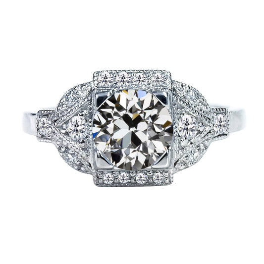 Real Fine Diamond Engagement Ring – main view