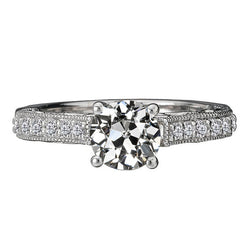 14K White Gold Brilliant Diamond Anniversary Ring – 3-ct Old