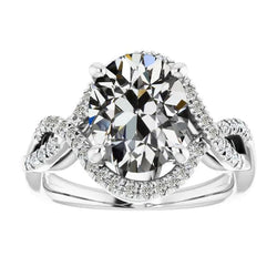 Ladies Round & Oval Old Mine Cut Genuine Natural Earth Mined Diamond Wedding Ring 8.50 Carats