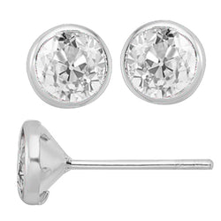 Refined Diamond Drop Earrings 3.50 ct – 14K White Gold from
