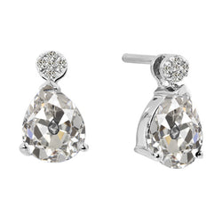 14 Karat White Gold Earrings with Brilliant Diamond – 5.50 ct