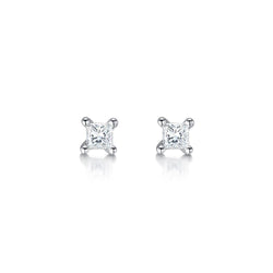 Ladies Studs Earring Prong Set 2.20 Ct Round Real Diamonds White Gold