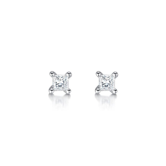 Ladies Studs Earring Prong Set 2.20 Ct Round Real Diamonds White Gold - Stud Earrings-harrychadent.ca