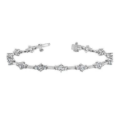 Ladies Bracelet Sparkling Round Brilliant Cut 6.50 Carats Lab Grown Diamonds- Tennis Bracelet-harrychadent.ca