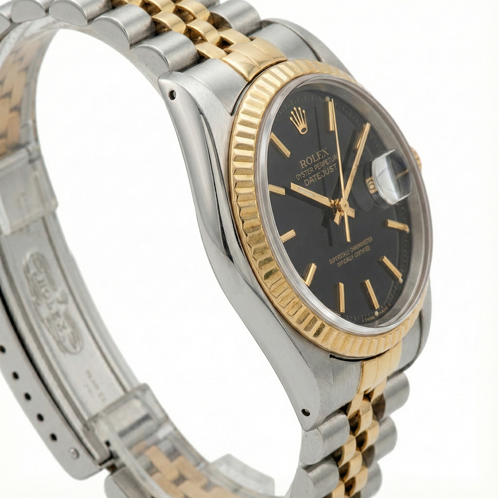 Ladies Datejust Rolex Watch Two Tone Stick Dial Women