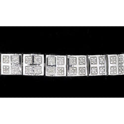 Ladies Lab Grown Diamond Tennis Bracelet 8 Carats White Gold 14K