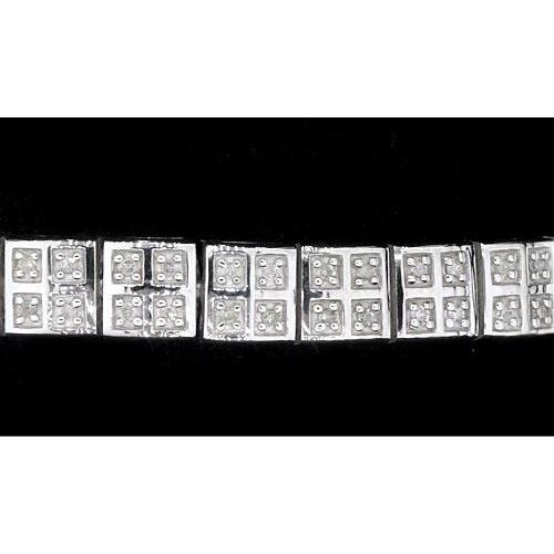 Ladies Lab Grown Diamond Tennis Bracelet 8 Carats White Gold 14K