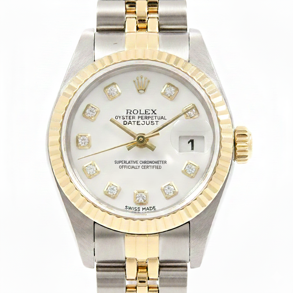 Elegant Diamond Rolex ct – front view