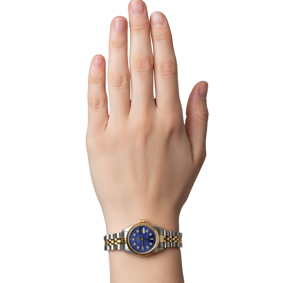 Fine Diamond Rolex -ct Gold – back view