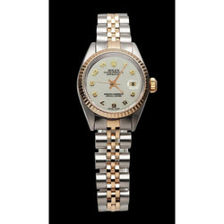 Lady Rolex Yellow Gold Datejust Watch Perpetual Arabic Dial Ss