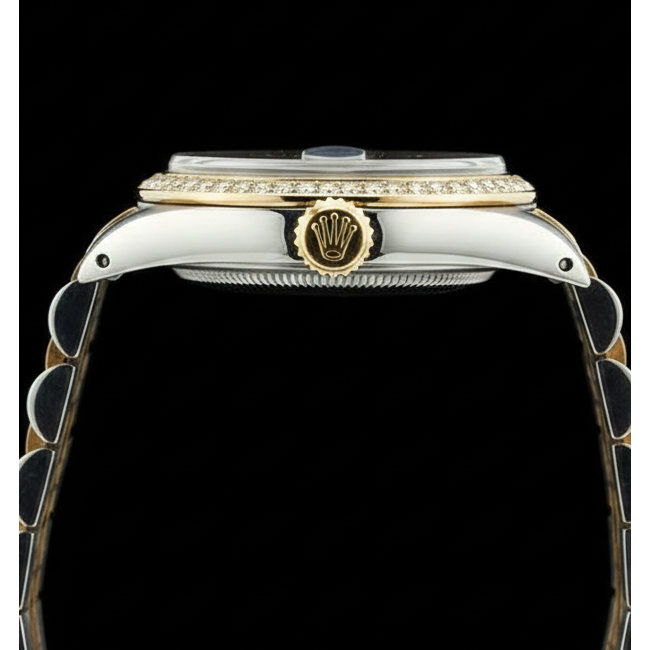 Lady Champagne Stick Rolex Dial Ss & Gold Jubilee Bracelet