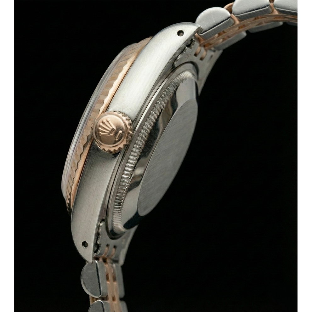 Lady Rolex Yellow Gold Datejust Watch Perpetual Arabic Dial Ss