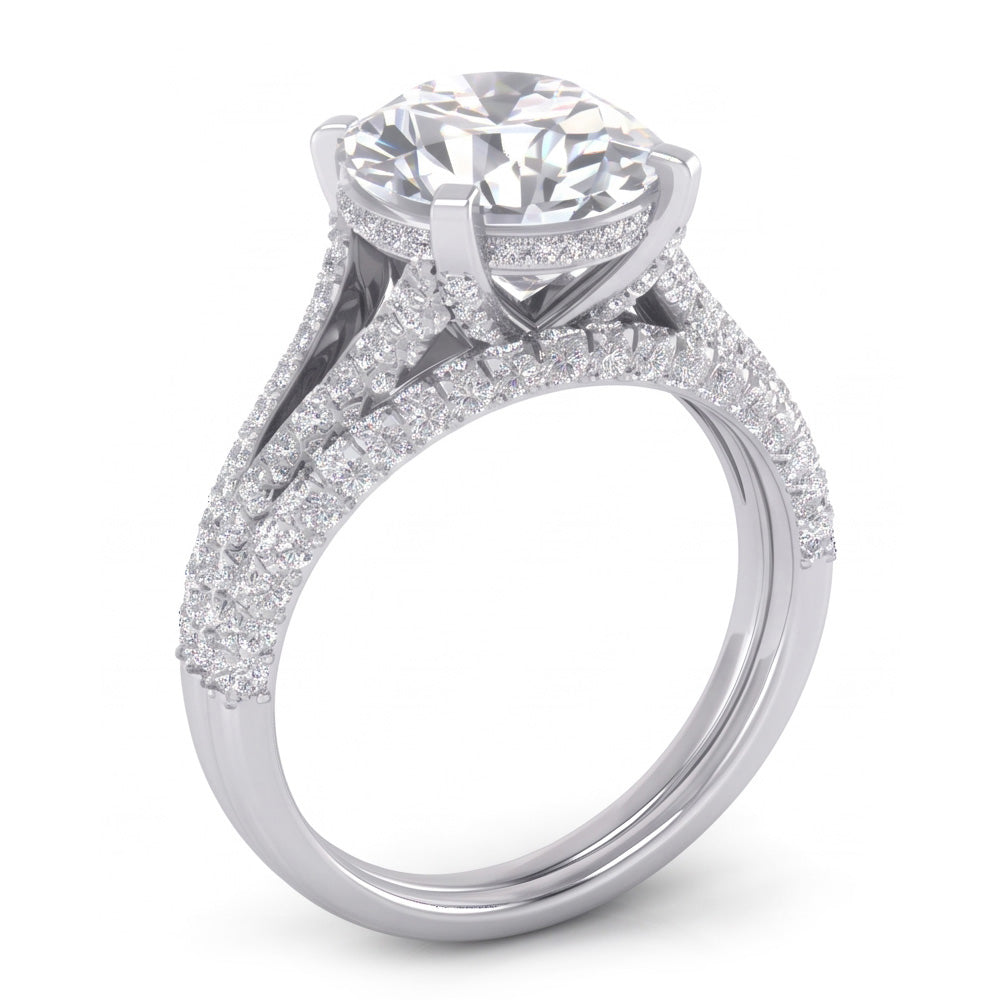Large Oval Natural Earth Mined Diamond ( Not Lab Grown ) Wedding Ring And Band Set