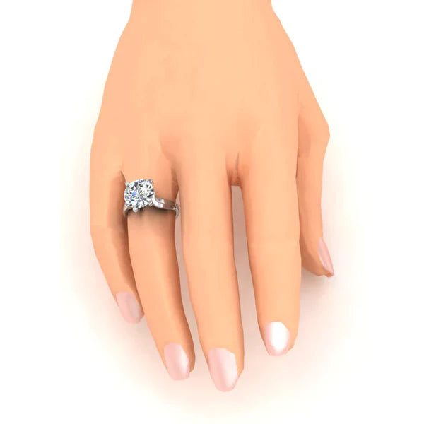 Large 6 Carat Solitaire Real Diamond Ring