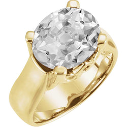 Real Diamond Solitaire Engagement Ring – 14K Yellow Gold 5 ct
