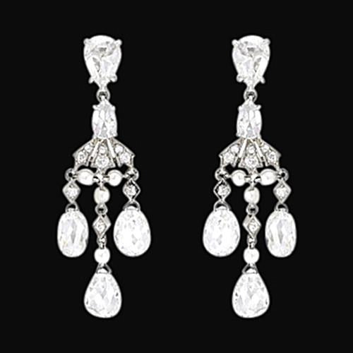 Like Edwardian Jewelry Chandelier Real Diamond Earrings Gold White - Chandelier Earring-harrychadent.ca