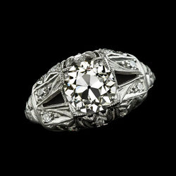 Like Edwardian Jewelry Vintage Style Old Cut Genuine Natural Earth Mined Diamond Ring Split Shank