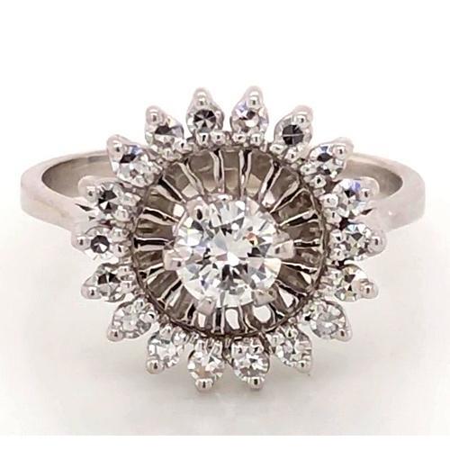 Like La Belle Epoque Jewelry Engagement Ring Flower Stlye 2 Carats Real Diamond