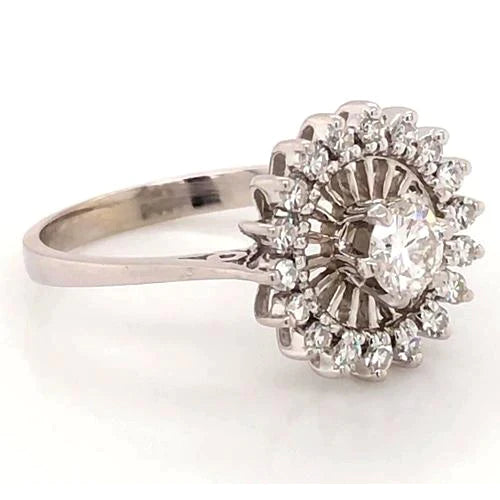 Like La Belle Epoque Jewelry Engagement Ring Flower Stlye 2 Carats Real Diamond