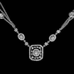 Like La Belle Epoque Jewelry F Vvs1 Brilliant Cut Real Natural Earth Mined Diamond Lady Necklace