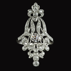 Like La Belle Epoque Jewelry Vintage Style Old Cut Natural Earth Mined Diamond Ring
