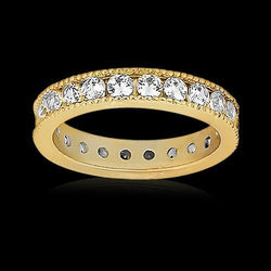 Like Vintage Eternity Wedding Ring 1.47 Ct Real Diamond