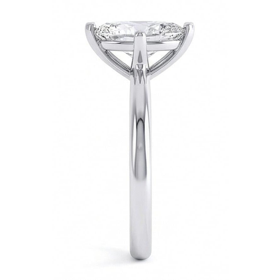 Marquise Cut 1.50 Ct Solitaire Real Natural Earth Mined Diamond ( Not Lab Grown ) Wedding Ring White Gold