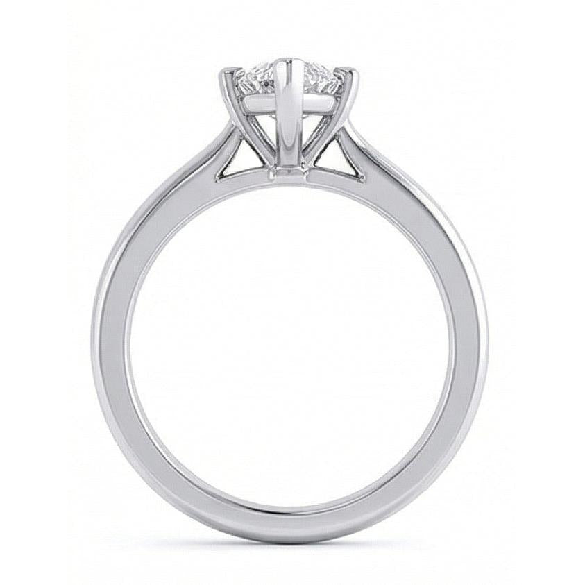 Marquise Cut 1.50 Ct Solitaire Real Natural Earth Mined Diamond ( Not Lab Grown ) Wedding Ring White Gold