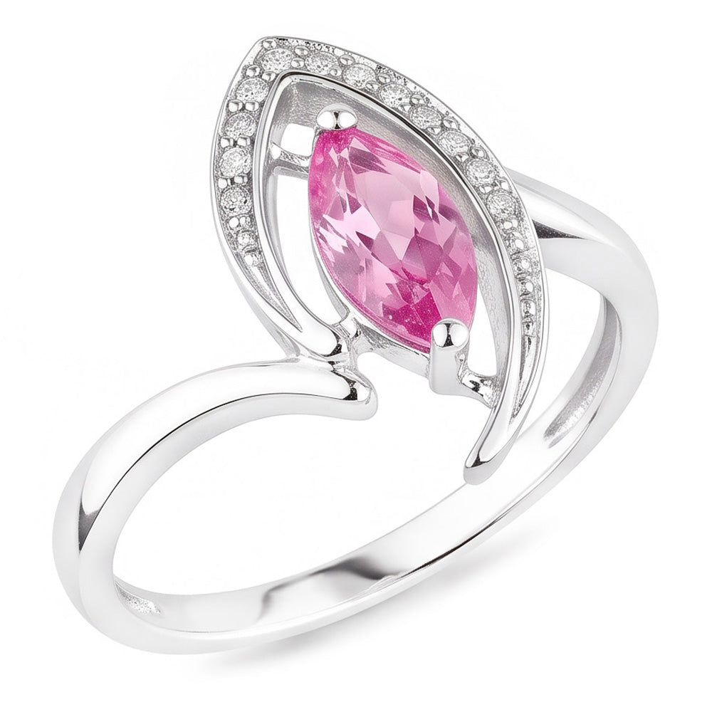 Marquise Cut Pink Sapphire Natural Earth Mined Diamond ( Not Lab Grown )  Ring 1.75 Carats Gemstone Jewelry