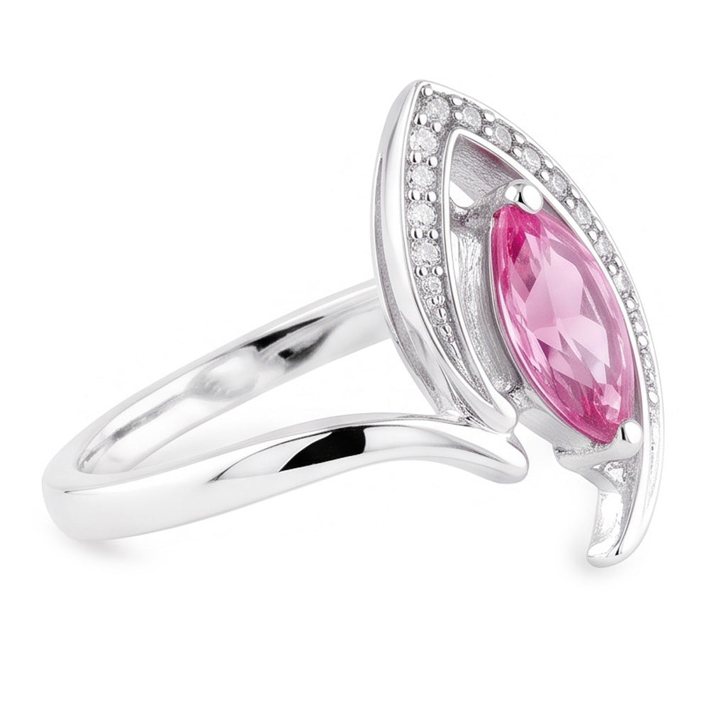 Marquise Cut Pink Sapphire Natural Earth Mined Diamond ( Not Lab Grown )  Ring 1.75 Carats Gemstone Jewelry