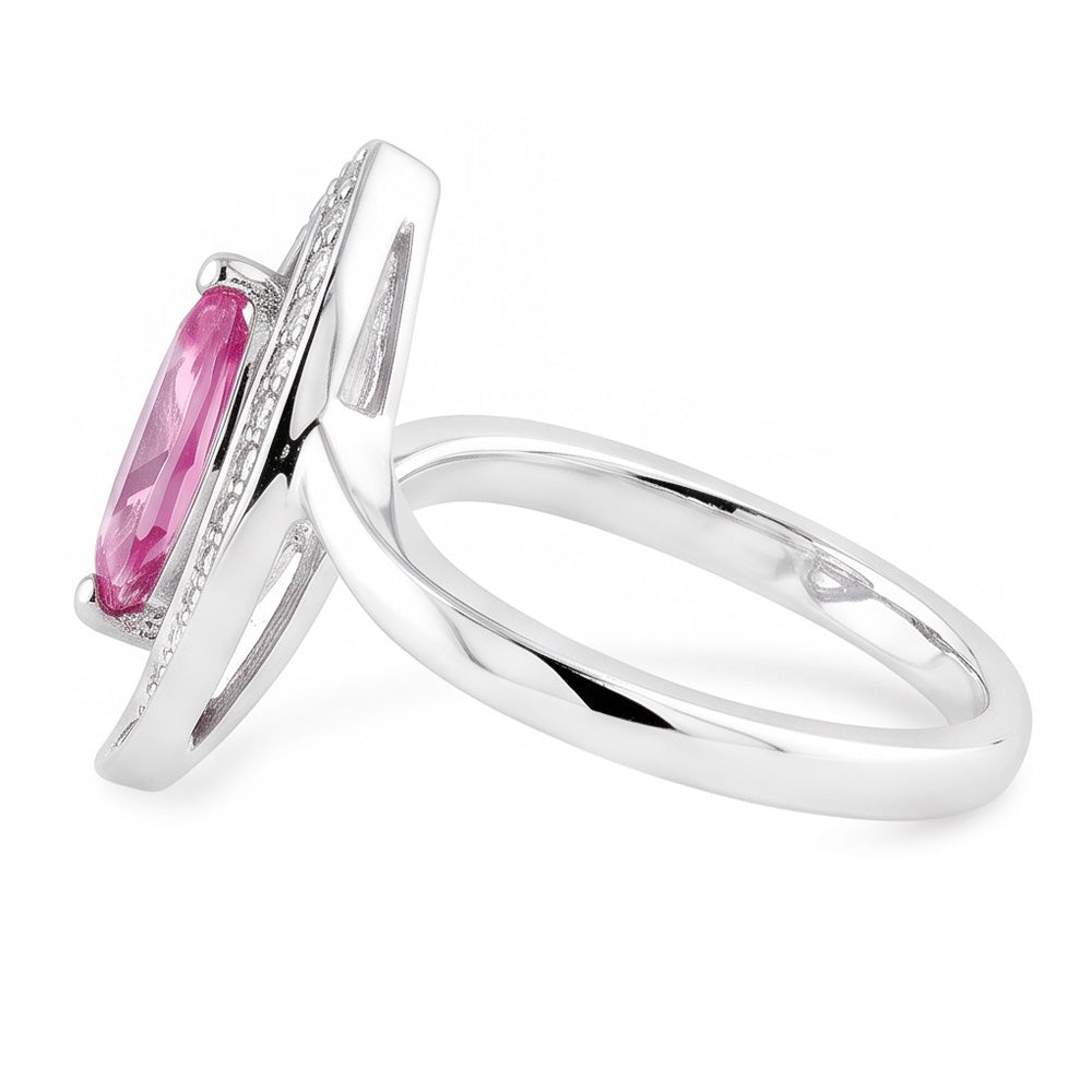 Marquise Cut Pink Sapphire Natural Earth Mined Diamond ( Not Lab Grown )  Ring 1.75 Carats Gemstone Jewelry