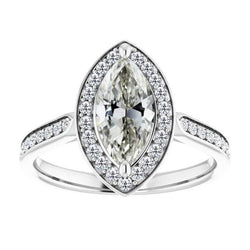 Genuine Antique Cushion Brilliant Diamond Solitaire Ring with
